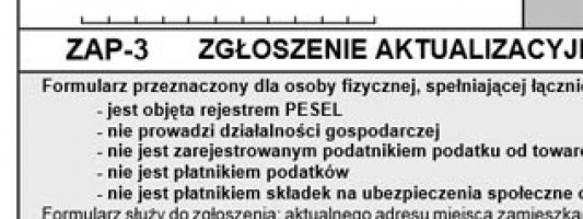 aktualizacja danych - Rozliczenie PIT przez Internet 2019 / 2020